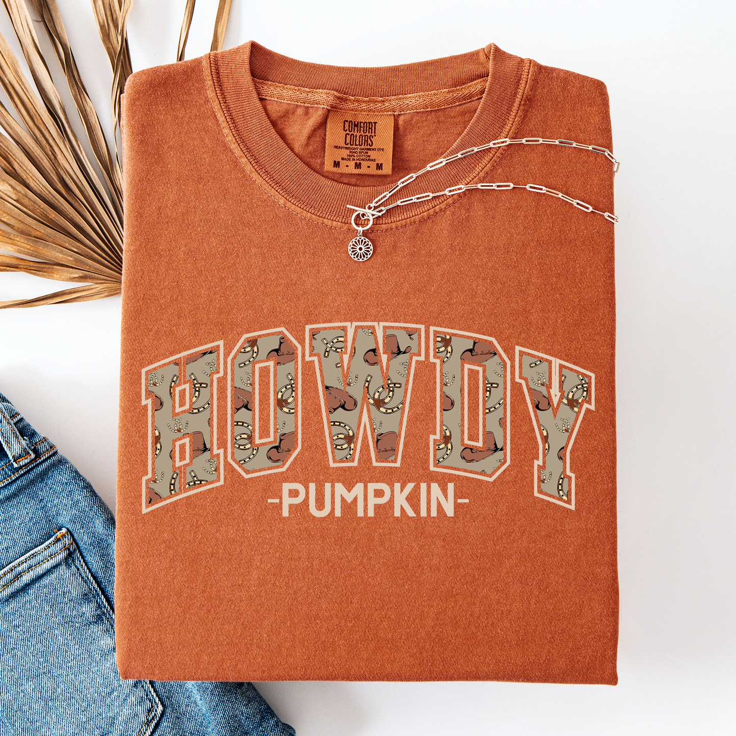 Howdy Pumpkin, Varsity, Collegiate, Fall, Autumn, Comfort Colors T-Shirt