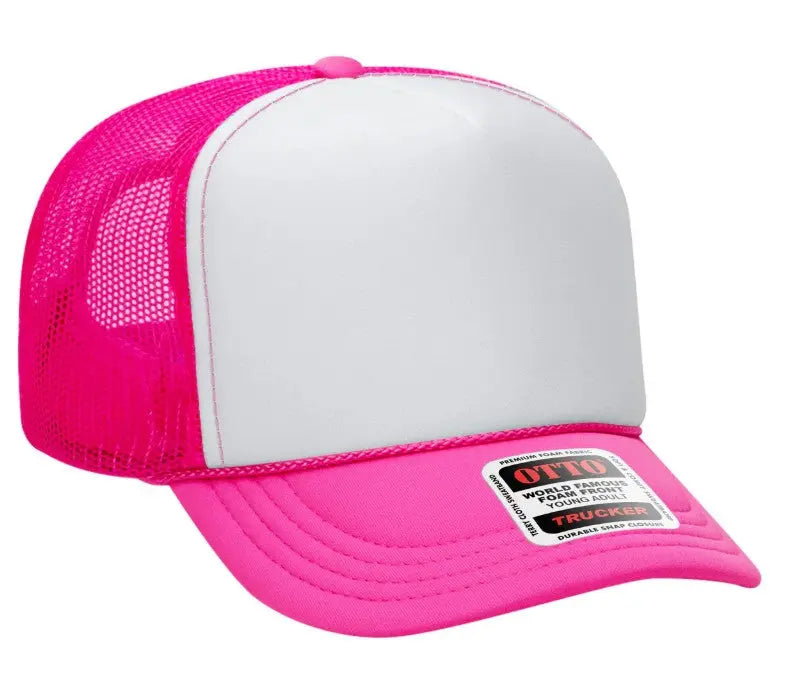 Just A Mom Out Here Trying Not To Raise Assholes Adult Otto Foam Trucker Hat