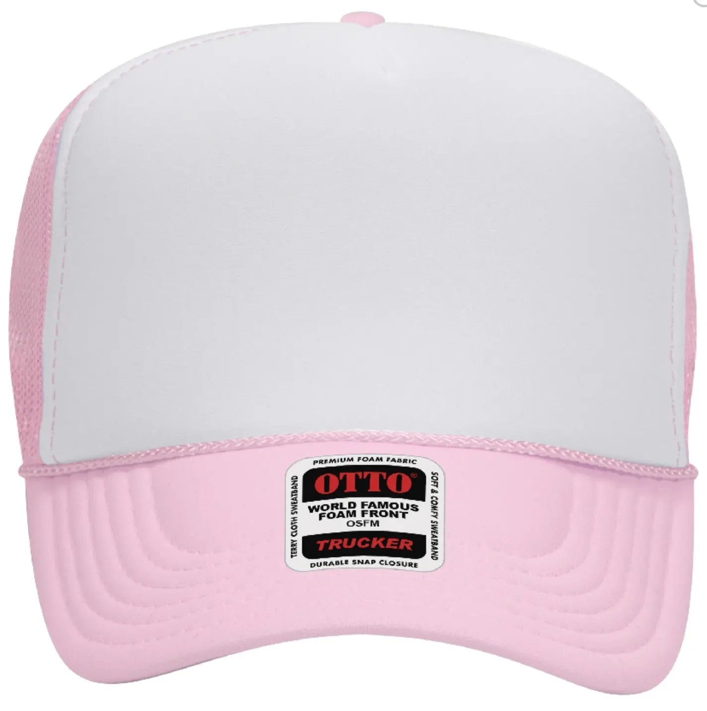 Just A Mom Out Here Trying Not To Raise Assholes Adult Otto Foam Trucker Hat