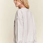 ADORA Rhinestone Accent Casual Sweatshirt in Grey