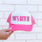 90s Bitch, Sassy, Funny, Bright Pink Snapback Trucker Hat