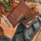The Hazy Elva Wallet (Brown Leather ) a Haute Southern Hyde by Beth Marie Exclusive
