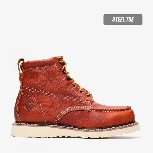 FRONTIER CLASSIC 6" MOC TOE (STEEL TOE) GOLDEN BROWN