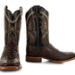 Brown Caiman Belly Print Men's Cowboy Boots H4001