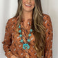 Huge Double Strand Faux Turquoise Squash Blossom Statement Necklace -  32 inch + 3