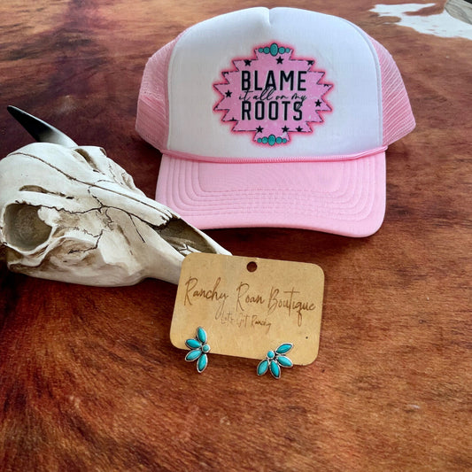 All on My Roots Turquoise Foam Trucker Hat