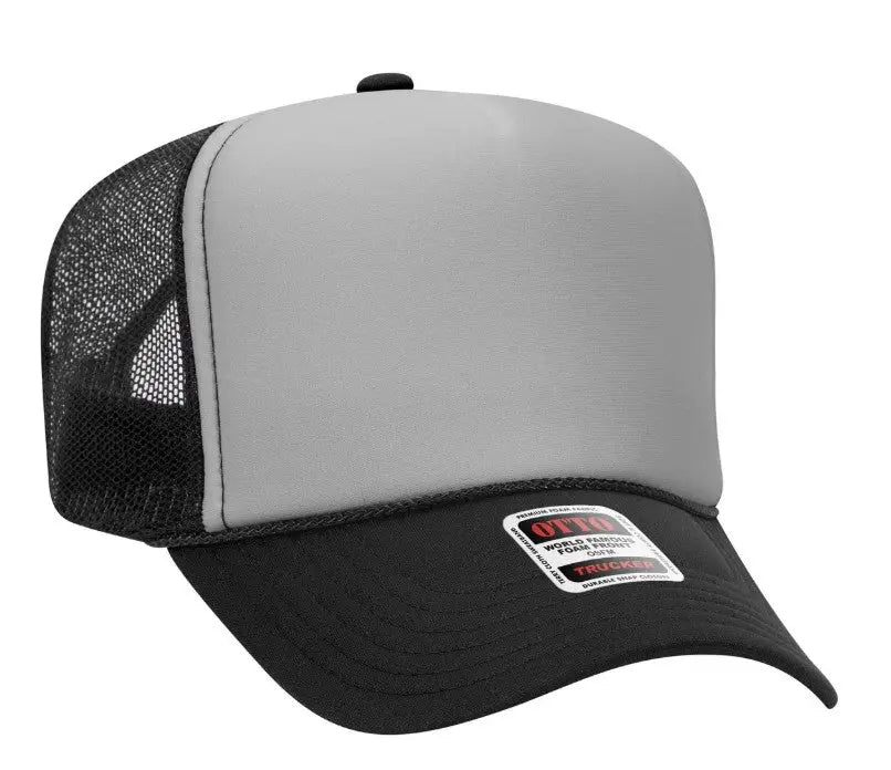 Just A Mom Out Here Trying Not To Raise Assholes Adult Otto Foam Trucker Hat