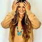 Huge Double Strand Faux Turquoise Squash Blossom Statement Necklace -  32 inch + 3