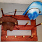 4 Cowboy Hat Rack Horizontal | Cowboy Hat Holder | Rustic Western Hat Display | Handcrafted Wooden Organizer | Space-Saving Home Decor | Made in USA