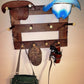 4 Cowboy Hat Rack Horizontal | Cowboy Hat Holder | Rustic Western Hat Display | Handcrafted Wooden Organizer | Space-Saving Home Decor | Made in USA