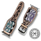 Western Tooled Leather Floral Watch Band by Double B Wild Rags Fits 42mm 44mm 45mm