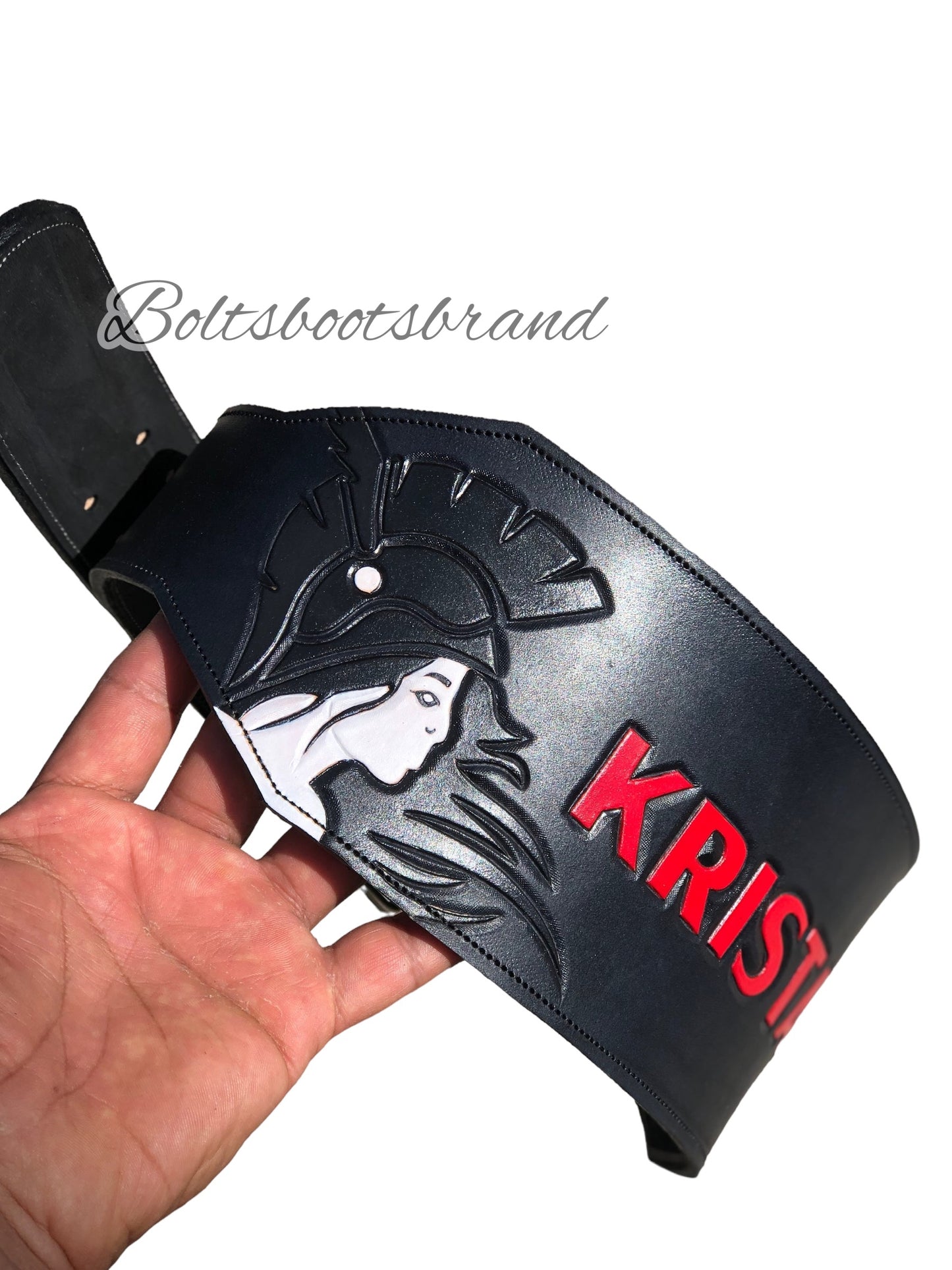 300 handtooled weight belt by Boltsbootsbrand