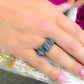 Purple Mojave Three Stone Ring