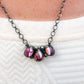 Tia Long Three Stone Pink Dahlia Necklace