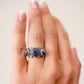 Purple Mojave Three Stone Ring