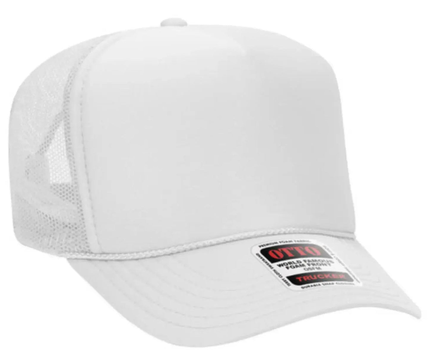 On My Wife's Last Nerve Text Adult Otto Foam Trucker Hat