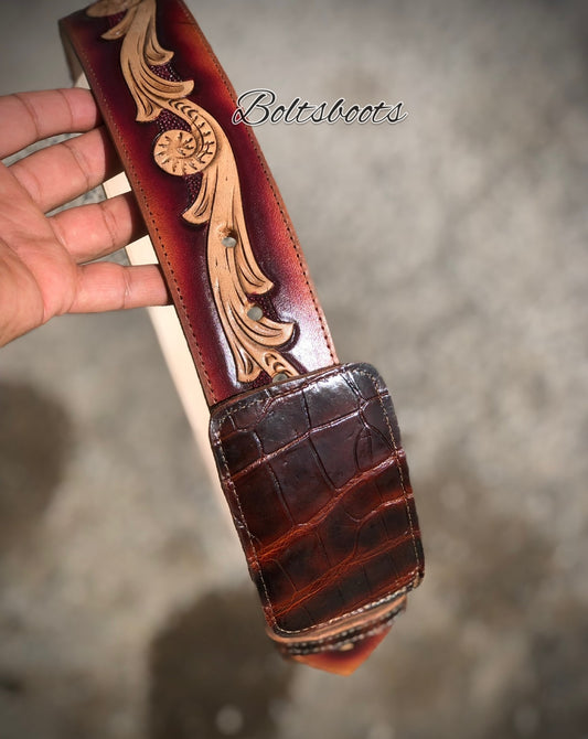 Handtooled BP belt by Boltsbootsbrand