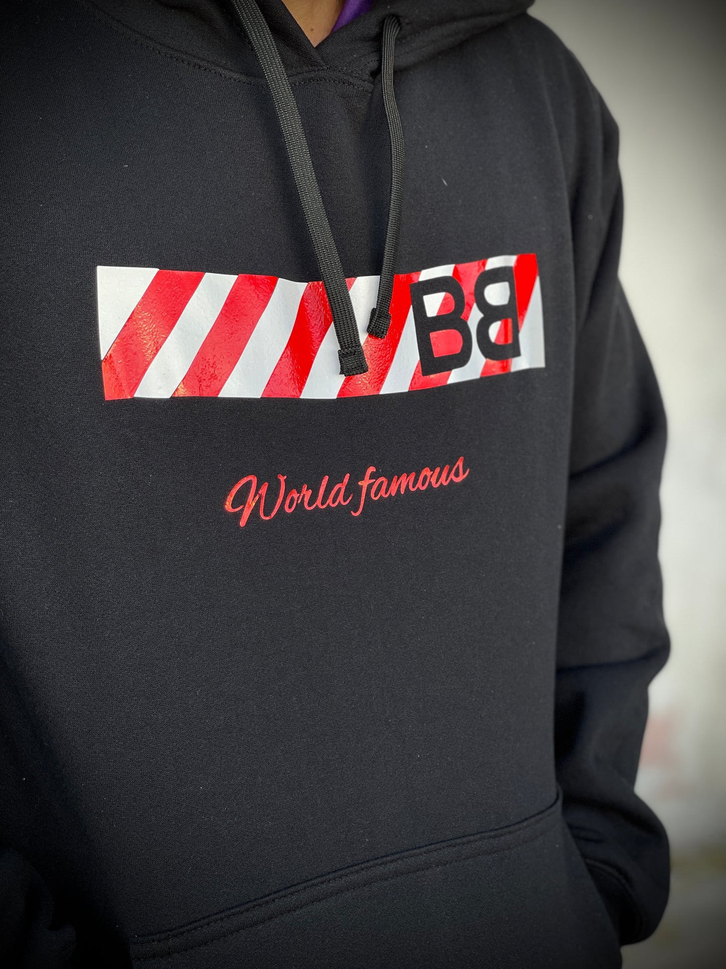 B red sweatshirt ( Boltsbootsbrand)