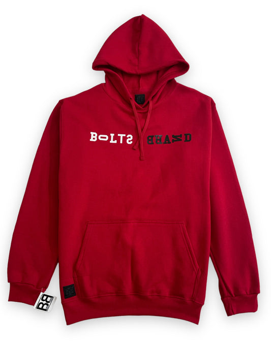 Bolts brand red hoodie